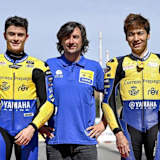 Das Correos Prepago Yamaha VR46 Master Camp Team: Manuel Gonzalez, Sportdirektor Gelete Nieto und Kohta Nozane