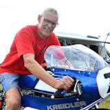 Rolf Baltter am Wochenende auf seiner Kreidler