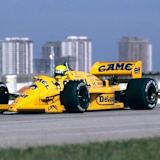 Ayrton Senna im Lotus mit Kamel