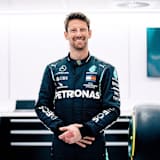 Romain Grosjean im Rahmen der Sitzprobe bei Mercedes