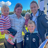 Tim und Johanna Scheunemann mit ihren Kindern Leni, Lia und Louis