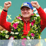 Großer Jubel bei den 24h Le Mans: Antonello Coletta auf dem Podium