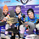 Podest mit Sieger Martin Haarahiltunen, Jasper Iwema (l.) und Luca Bauer (r.)