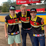 Von links: Sponsor Jörg Grohmann, Matze Bartz, Kevin Wölbert und Norick Blödorn