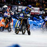 Luca Bauer schaffte es als Zweiter in den Eisspeedway-GP