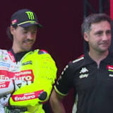 Franky Morbidelli mit Teammanager Pablo Nieto in Jakarta