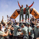 Nasser Al-Attiyah und Edouard Boulanger (links) triumphieren bei der Rallye Marokko