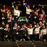 Das Toyota-WRC-Team: Freude nach der Erlangung des Herstellermeisterschaft