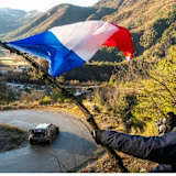 Vive la France: Die Toyota-Piloten Ogier/Landais auf der Fahrt zum Sieg bei der Rallye-Monte Carlo