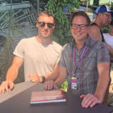 Max Dilger (re.) mit seinem Mechaniker Sebastian Schwahl