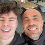 Lennox Lehmann mit Dario Giuseppetti (v.li.)