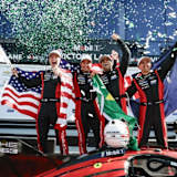 Gewannen 2024 in Daytona: (v.li.) Josef Newgarden, Dane Cameron, Felipe Nasr und Matt Campbell