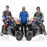 Massimo Bartolini zwischen Fabio Quartararo und Alex Rins