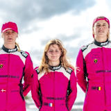 Die WEC-Iron Dames 2024: (v.li.) Michelle Gatting, Doriane Pin und Sarah Bovy