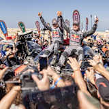 Die Sieger Carlos Sainz und Lucas Cruz