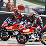 Platz 1 und 2 für MSi: Angel Piqueras gewann den Moto3-Krimi vor Ryusei Yamanaka