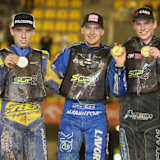 Die Top-3 der U21-WM (v.l.): Nazar Parnitskyi, Wiktor Przyjemski und Mathias Pollestad