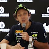 Valentino Rossi auf der Mediarunde in Jeddah