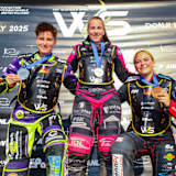 Die Top-3 in Donington Park (v.l.): Beatriz Neila, Maria Herrera und Chloe Jones