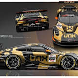 Goldiger Hingucker: Der UNX Racing Porsche 911 GT3 R