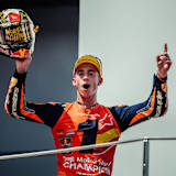 Pedro Acosta nach dem Gewinn des Moto2-WM-Titels 2023