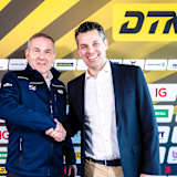 DTM-Boss Thomas Voss und Michael Strohmenger, Geschäftsführer von CineStar