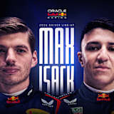Max Verstappen und Isack Hadjar