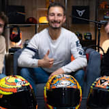 Manuel Poggiali (mitte) mit Andrea Migno (rechts) und Filippo Carloni.