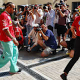 Lewis Hamilton am Yas Marina Circuit von Abu Dhabi