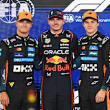 Lando Norris, Max Verstappen und Oscar Piastri