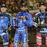 Die Top-3 der Weltmeisterschaft (v.l.): Robert Lambert, Bartosz Zmarzlik und Fredrik Lindgren