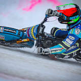 Luca Bauer schaffte es als Zweiter in den Eisspeedway-GP