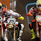 Der Start in Teutschenthal mit den diesjährigen Haupt-Protagonisten Max Nagl (12), Clement Desalle (25) und WM-Leader Antonio Cairoli (222)