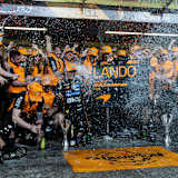 Lando Norris (McLaren) feiert seinen WM-Titel