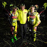 Chefsache: Rossi mit Franky Morbidelli und Fabio Di Giannantonio (re.)