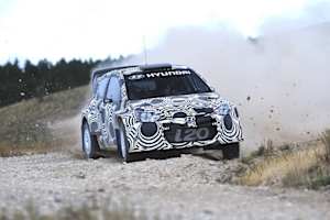 Der Hyundai i20 WRC auf spanischem Schotter