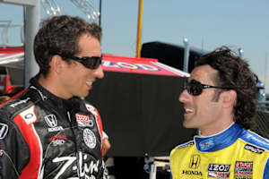 Justin Wilson mit Champion Dario Franchitti