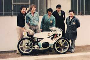 Giancarlo Morbidelli (links) neben Ing. Jörg Möller sowie Bonaventura, Cecchini und Dionigi