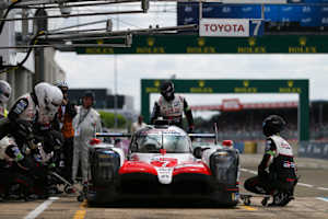 Durfte diesmal keine Quali-Sim beim Vortest zu den 24h von Le Mans fahren: Der Toyota TS050 Hybrid von Mike Conway, Kamui Kobayashi und José María López