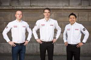 Olivier Pla, Harry Tincknell, Tsugio Matsuda (v.l.)