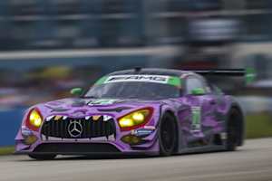Aggressive Optik beim Mercedes-AMG GT3 aus der IMSA-Serie
