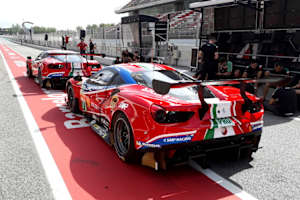 Die beiden Ferrari 488 GTE Evo aus der Pro-Klasse der FIA WEC