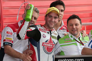 Xavier Simeon und Teamchef Fausto Gresini