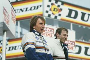Derek Bell (vorn) zusammen mit Teamkollege Stefan Bellof beim Sieg in Silverstone 1983