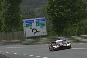 Bestzeit beim Vortest zu den 24 Stunden von Le Mans: Der Audi R18 von Lucas di Grassi, Loïc Duval und Oliver Jarvis