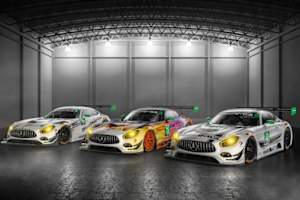 So sehen sie aus: Die neuen drei Mercedes-AMG GT3 für die IMSA