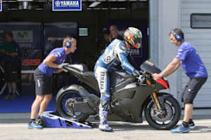 Colin Edwards testete heute auf dem Sachsenring