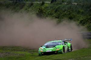 Der Lamborghini Huracán GT3 vom GRT Grasser-Racing-Team hatte es beim ADAC GT Masters zuletzt ordentlich fliegen lassen