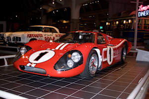Das Le-Mans-Siegerauto von 1967, der Ford GT40 Mk IV, im Ford-Museum in Detroit