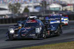 Ein Oreca 07 im Gewandt von Rebellion Racing